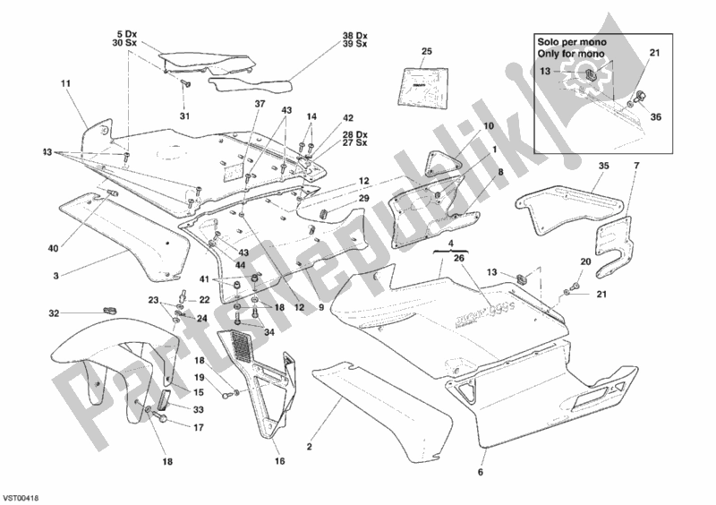 Wszystkie części do Upominek Ducati Superbike 999 S USA 2005